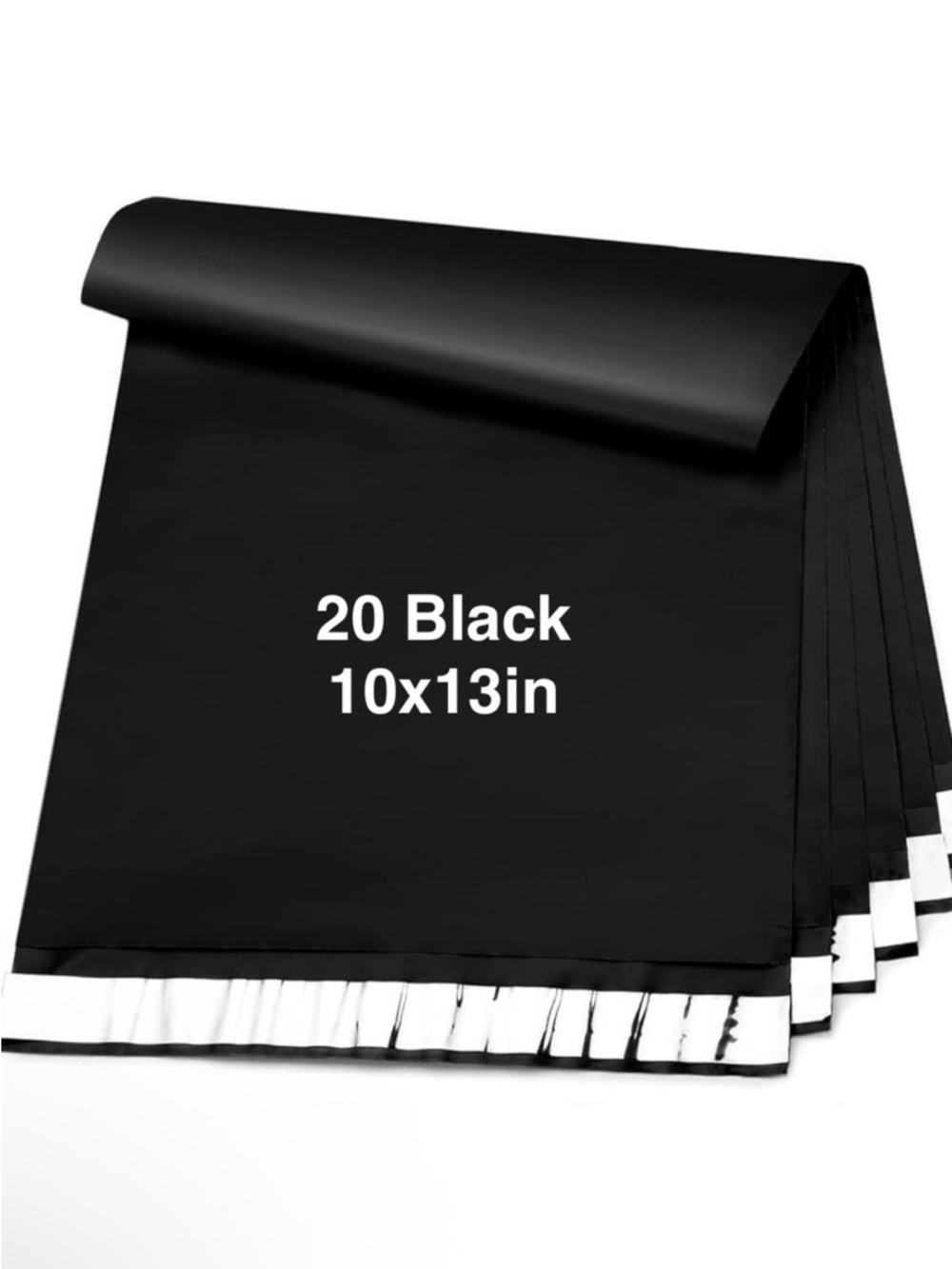 20 - 10x13in Black Poly Mailers - BUY NOW
